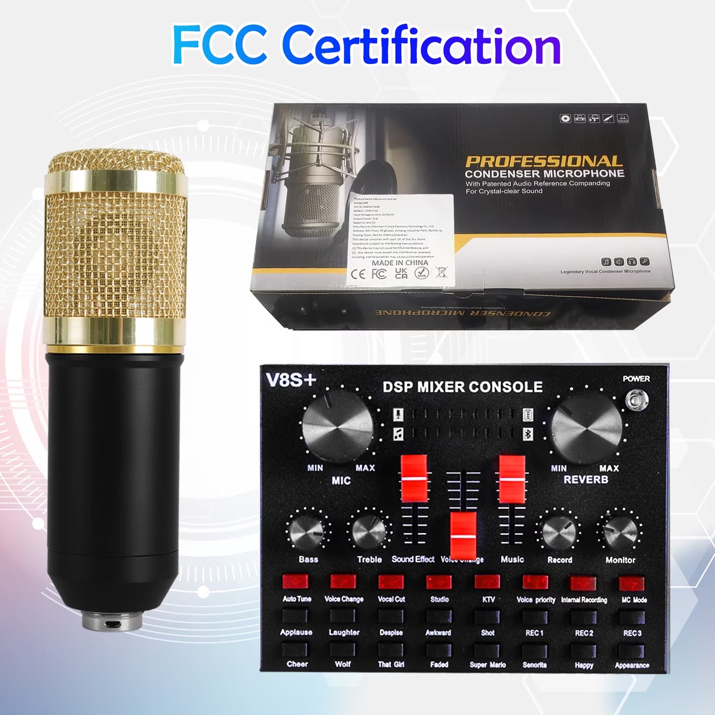 Professional USB Microphone Bundle for Podcasting and Studio Recording, Ideal for Computer Use and Live Streaming