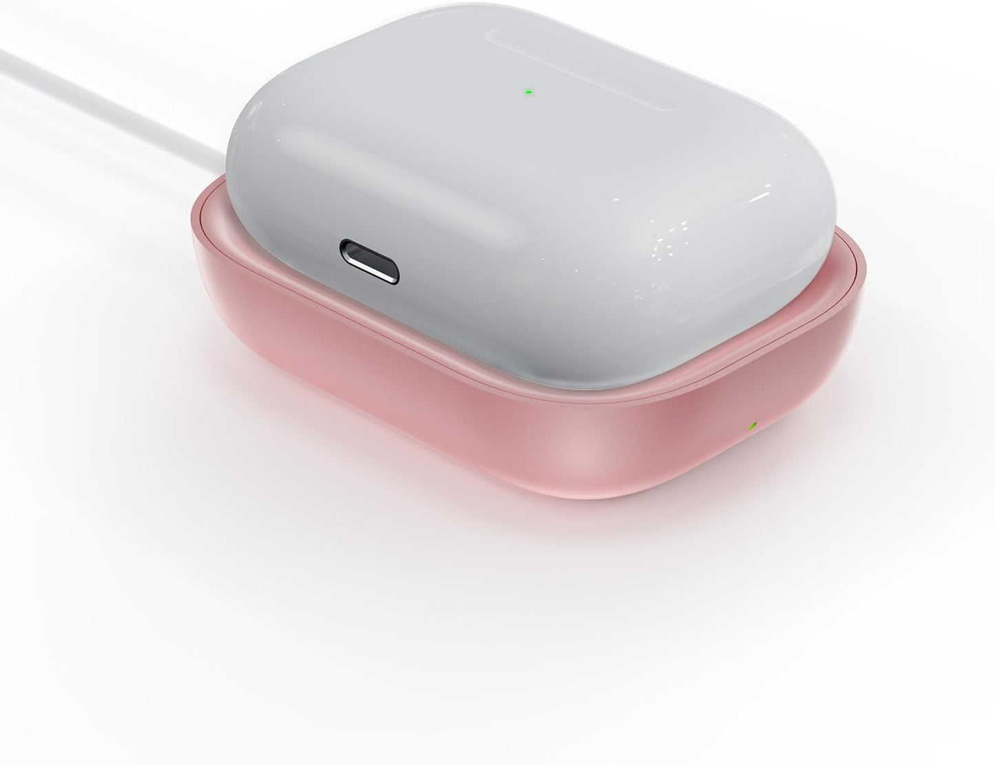Wireless Charger for AirPods - Compatible with AirPods 4 (ANC), 3rd/2nd Generation, and New AirPods Pro 3 (2025)/2nd Generation - Slim and Compact Design for Travel and Home Office - Pink