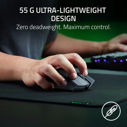 Razer DeathAdder V3 Hyperspeed Wireless Ergonomic Optical Gaming Mouse, 26,000 DPI, Black