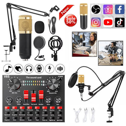 Professional USB Microphone Bundle for Podcasting and Studio Recording, Ideal for Computer Use and Live Streaming