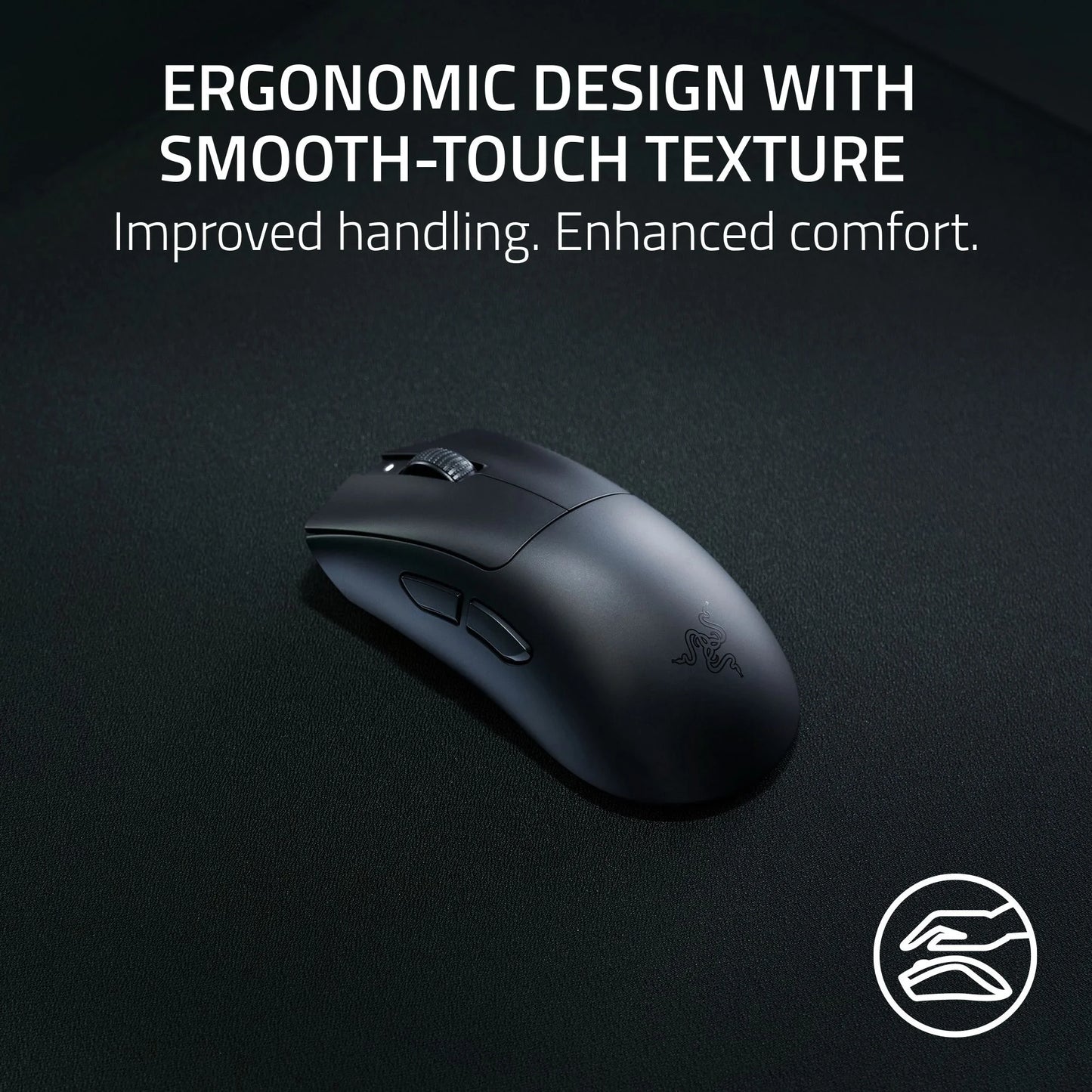 Razer DeathAdder V3 Hyperspeed Wireless Ergonomic Optical Gaming Mouse, 26,000 DPI, Black