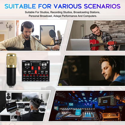 Professional USB Microphone Bundle for Podcasting and Studio Recording, Ideal for Computer Use and Live Streaming