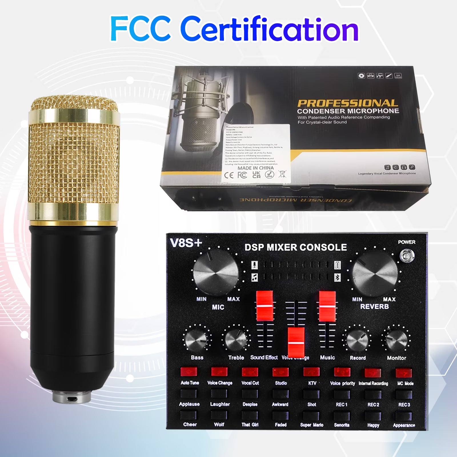 Professional USB Microphone Bundle for Podcasting and Studio Recording, Ideal for Computer Use and Live Streaming