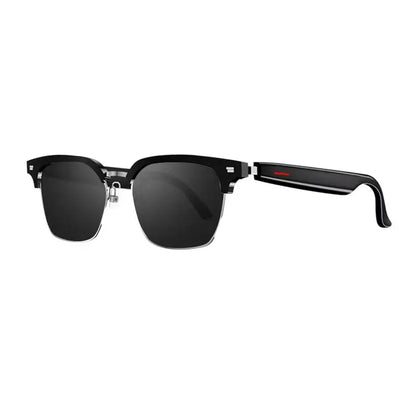 Bluetooth Smart Glasses with Automatic Adjustment and Wireless Headset, Anti-Blue Light Sunglasses for Men and Women, Waterproof Design