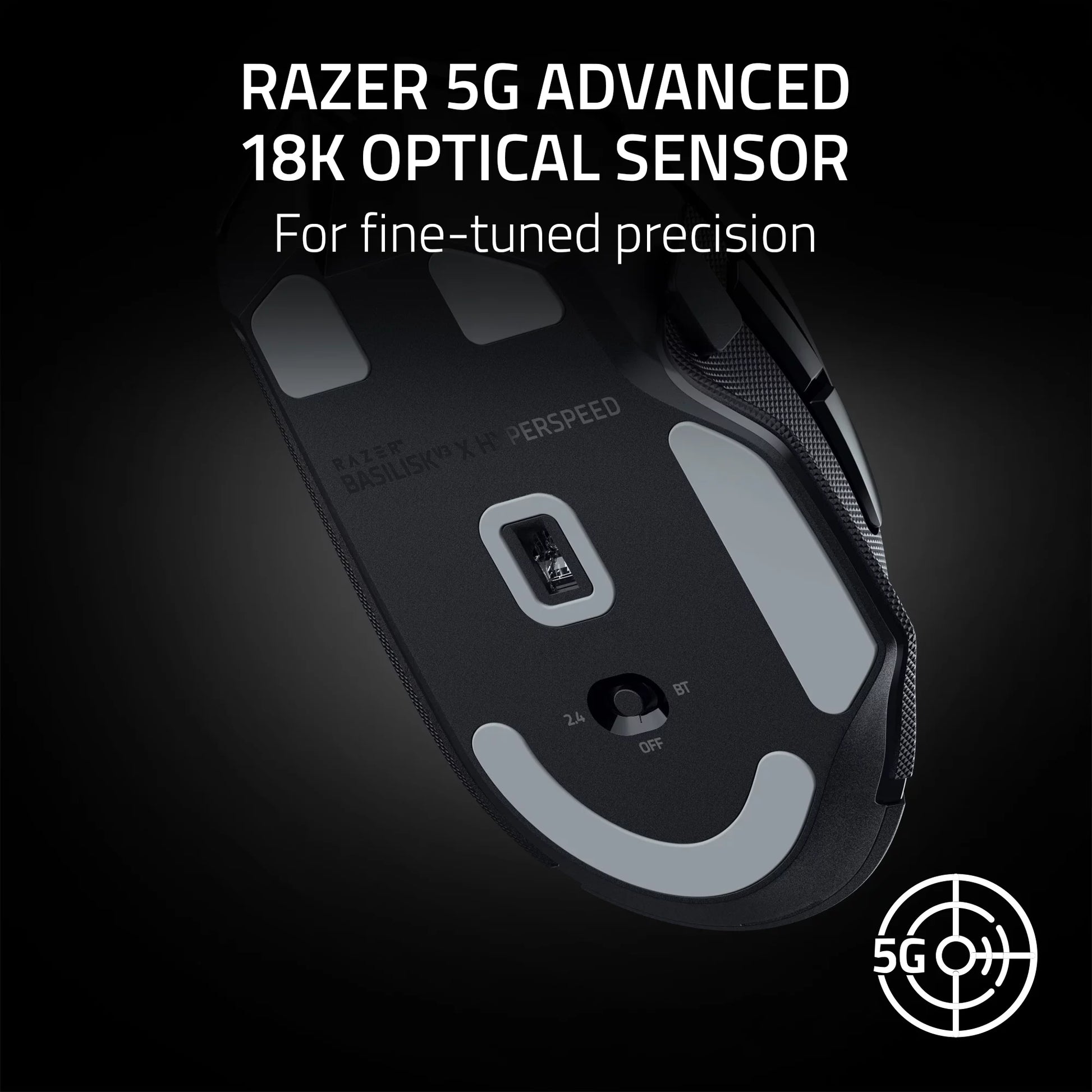 Basilisk V3 Hyperspeed Wireless Gaming Mouse for PC with RGB Chroma - Black
