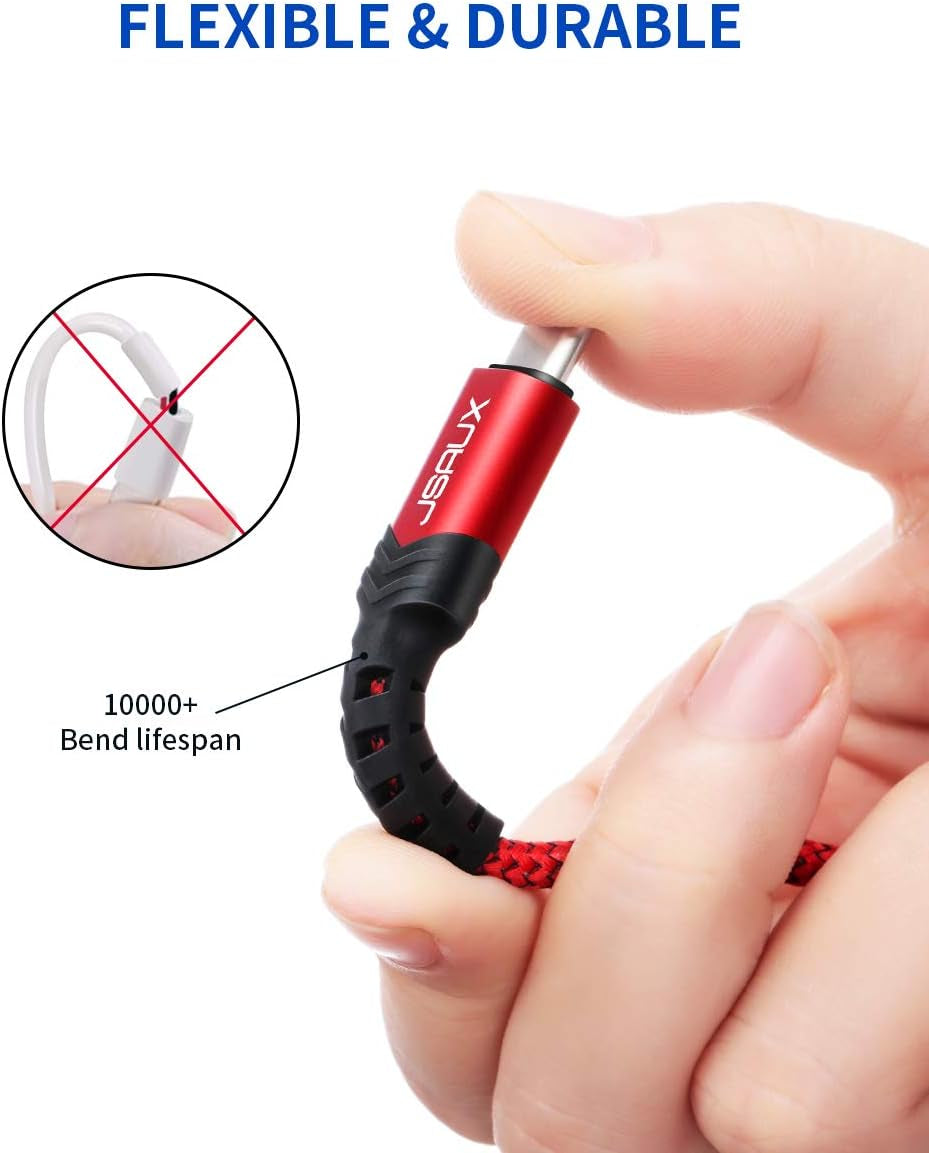 USB C to USB Adapter (2-Pack) - Type C 3.0 OTG Cable for MacBook, iPhone 16 Pro Max/16 Plus/16E/15, Samsung Galaxy S25/S24/S23 - Red