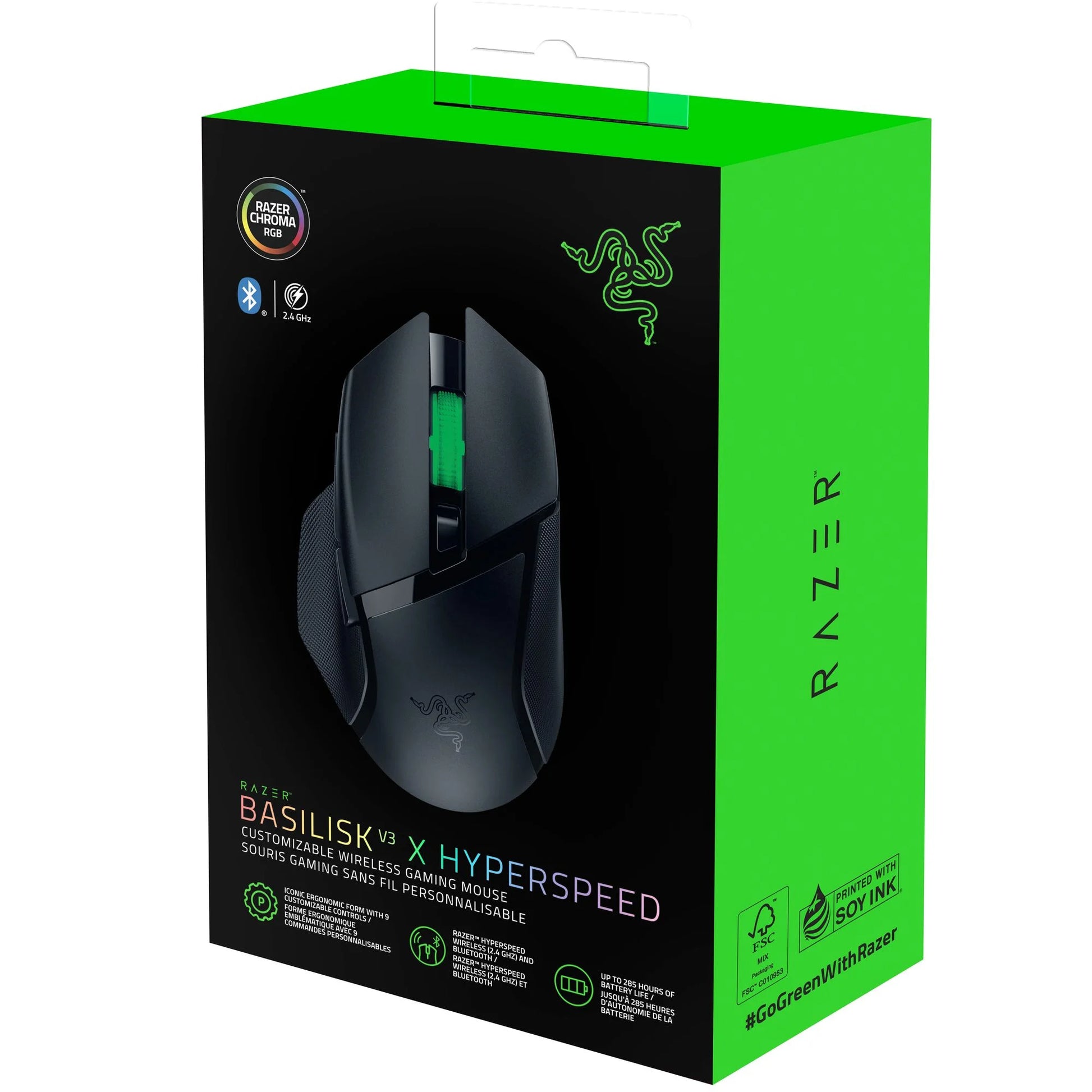 Basilisk V3 Hyperspeed Wireless Gaming Mouse for PC with RGB Chroma - Black