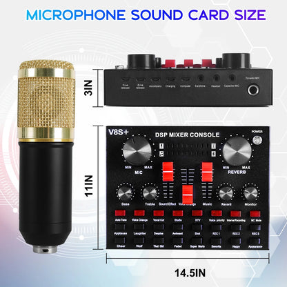 Professional USB Microphone Bundle for Podcasting and Studio Recording, Ideal for Computer Use and Live Streaming