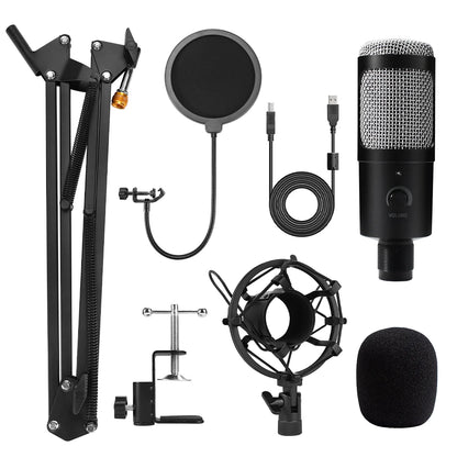 Elevate Your Sound Experience with the Metal USB Condenser Microphone D80 - Perfect for Karaoke, Recording, and Streaming!