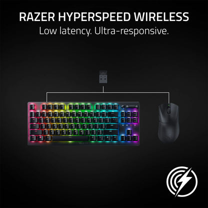 Razer DeathAdder V3 Hyperspeed Wireless Ergonomic Optical Gaming Mouse, 26,000 DPI, Black