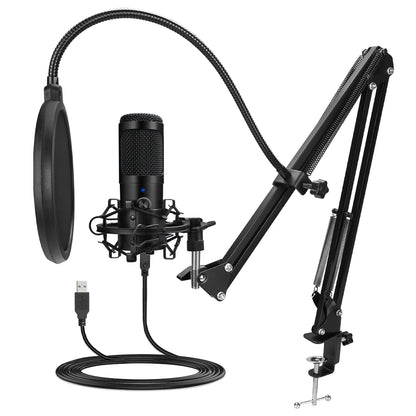 Elevate Your Sound Experience with the Metal USB Condenser Microphone D80 - Perfect for Karaoke, Recording, and Streaming!