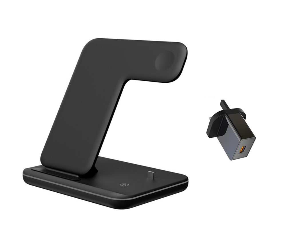 Compatible Mobile Phone Watch Earphone Wireless Charger 3 in 1 Wireless Charger Stand