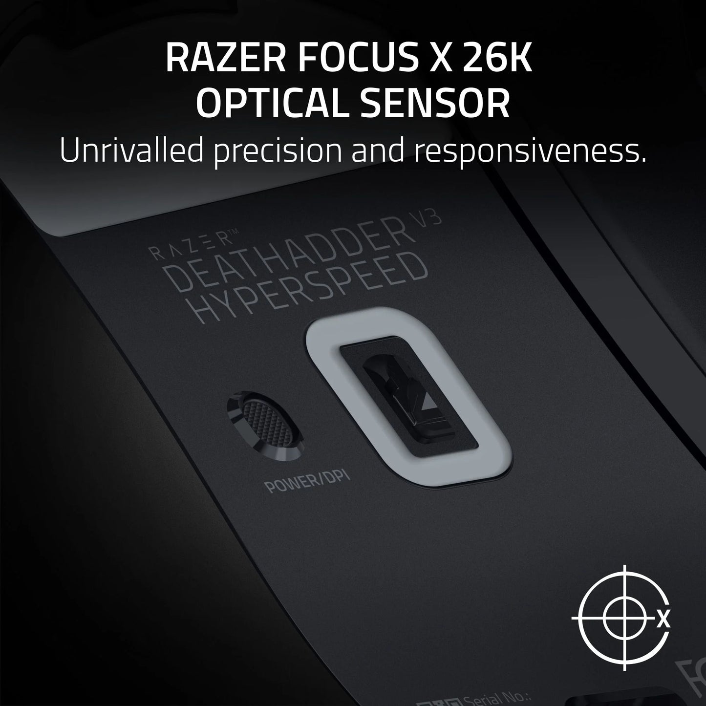 Razer DeathAdder V3 Hyperspeed Wireless Ergonomic Optical Gaming Mouse, 26,000 DPI, Black